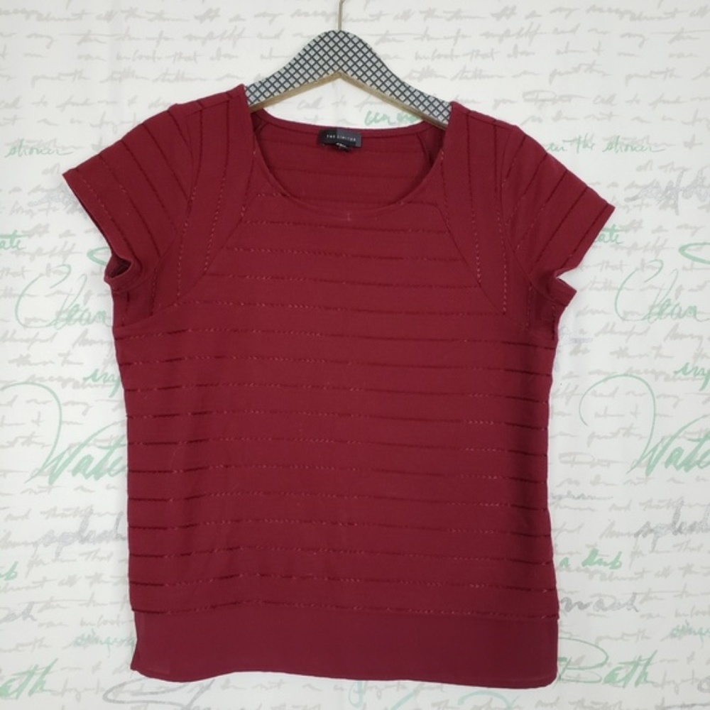 The Limited Burgundy Striped T-Shirt